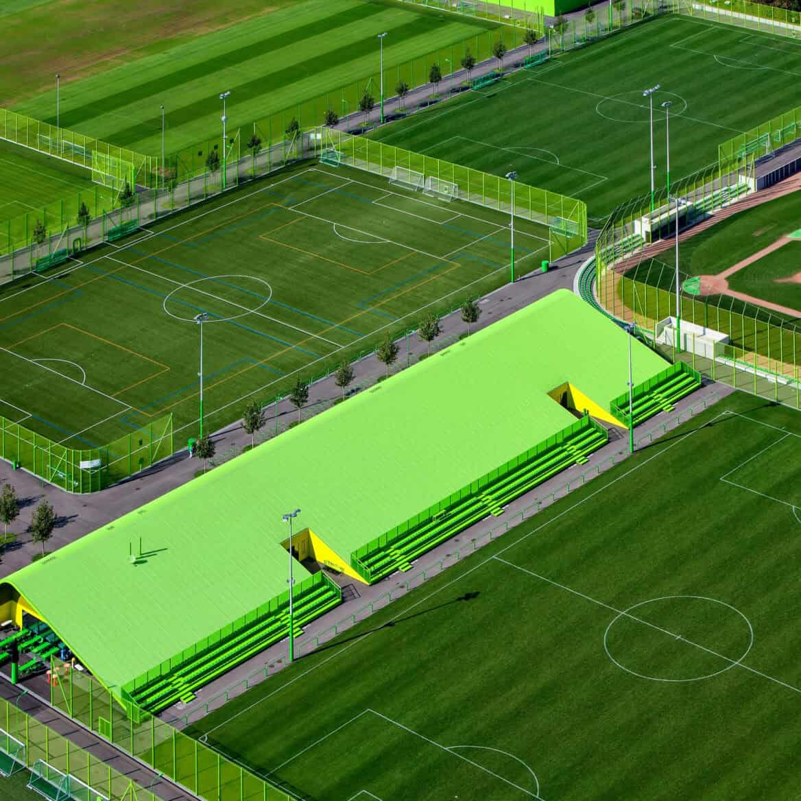 sports fields with artificial grass