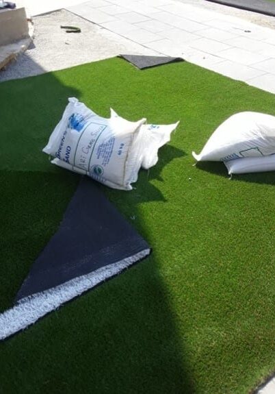 installation of the artificial grass